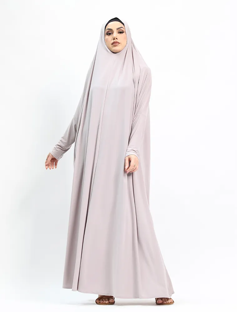 Silver Jersey Jilbab